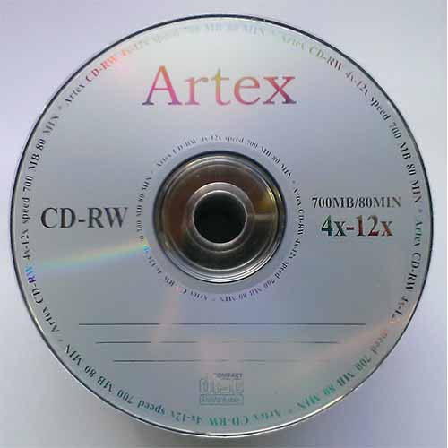 Купить CD-RW Artex 700Mb Bulk50 12x