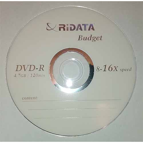 Купити DVD-R Ridata 4.7GB Bulk50 16x Budget