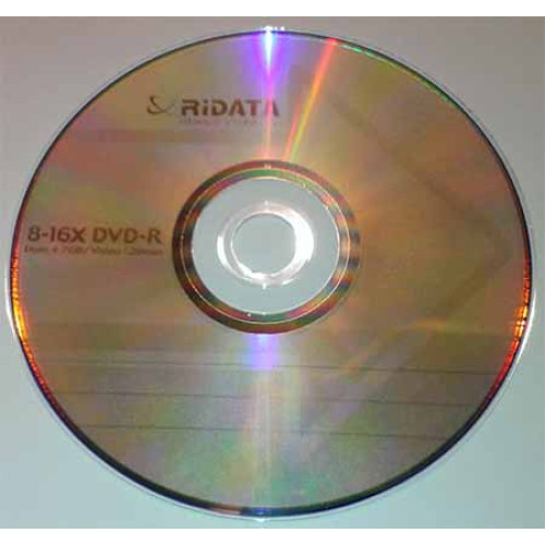 Купити DVD-R Ridata 4.7GB Bulk50 16x стрелка
