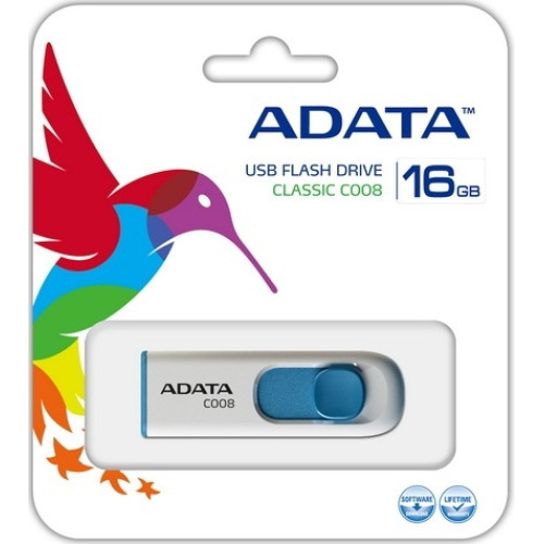 Купити Flash A-Data 16GB C008 White