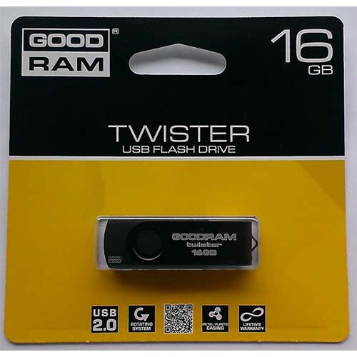 Купить Flash Goodram 16GB Twister Black clip