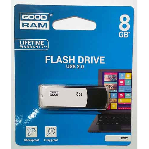 Купити Flash Goodram 8GB UCO2 Black/White