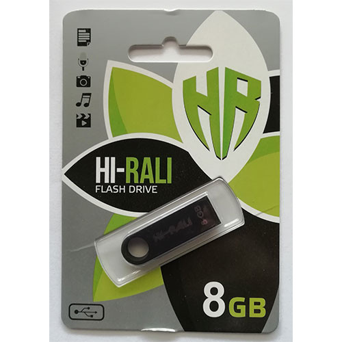 Купить Flash Hi-Rali USB 8GB Shutlte Series Black