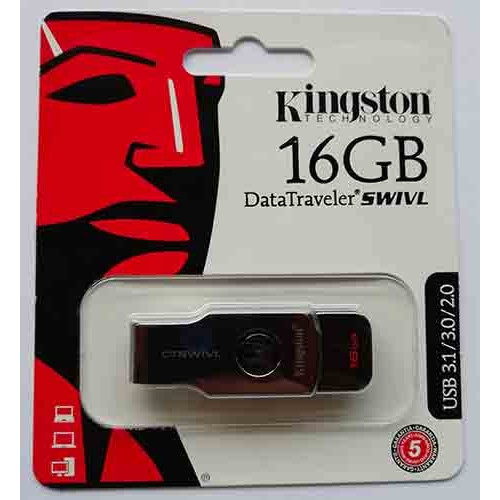 Купити Flash Kingston 16GB Swivl Black USB 3.0