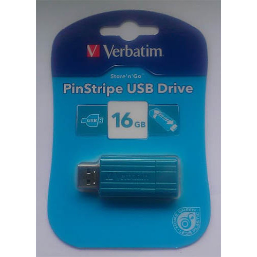 Купити Flash Verbatim 16GB PinStripe Blue