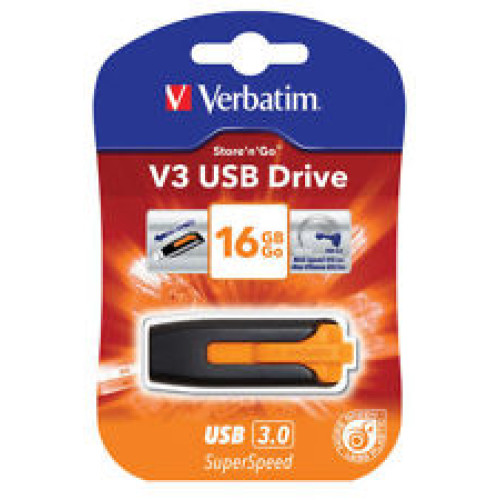 Купити Flash Verbatim 16GB USB 3.0  Orange