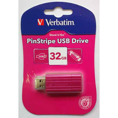Купити Flash Verbatim 32GB PinStripe Pink