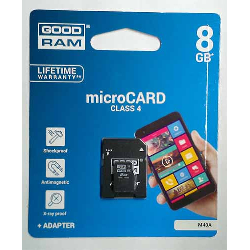 Купити micro-SDHC Card Goodram 8GB Class4+адаптер