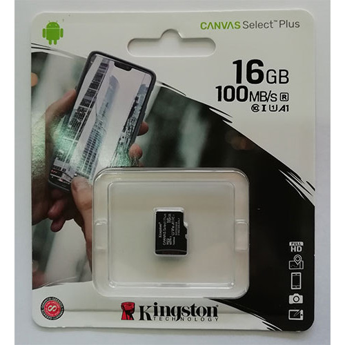 Купить micro-SDHC Card Kingston 16GB Canvas Select Plus R100MB/s