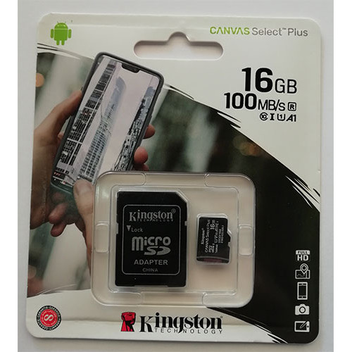Купити micro-SDHC Card Kingston 16GB UHS-1 Class 10 + адаптер