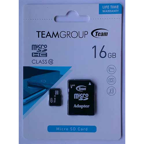 Купити micro-SDHC Card Team 16GB Class 10 + адаптер