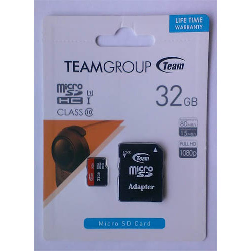 Купити micro-SDHC Card Team 32GB Class 10 + адаптер