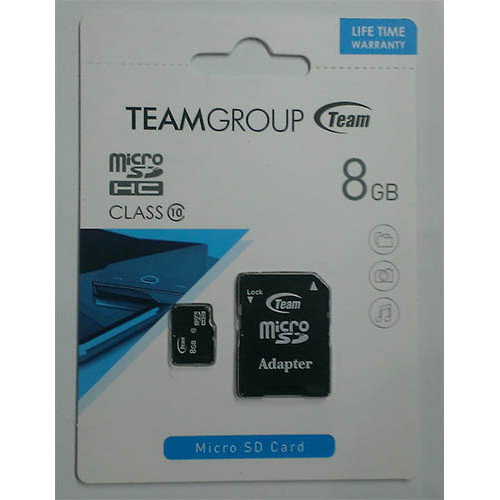 Купити micro-SDHC Card Team 8GB Class10 + адаптер
